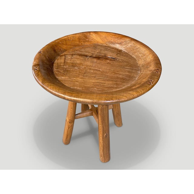 Andrianna Shamaris Midcentury Couture Antique Side Table For Sale In New York - Image 6 of 6
