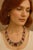 Classical Roman Bochic “Capri” Vintage Red Ruby & Yellow Sapphire Necklace Set in 18K & Silver For Sale - Image 3 of 11