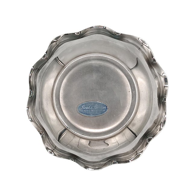 Mid-Century Modern 1950s Reed & Barton Silverplate Scalloped Bon Bon Bowl For Sale - Image 3 of 6