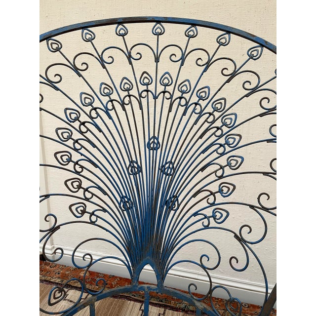 Salterini Mid Century Modern Iron Salterini Style Peacock Chair For Sale - Image 4 of 10