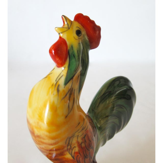 Vintage Limoges, France Hand-Painted Porcelain Enamel Crowing "Rooster" Trinket Box For Sale - Image 10 of 13