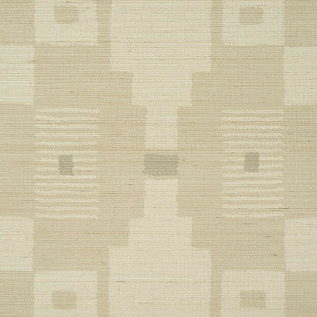 Contemporary Schumacher X A Rum Fellow Periscope Sisal Wallpaper In Neutral For Sale - Image 3 of 4