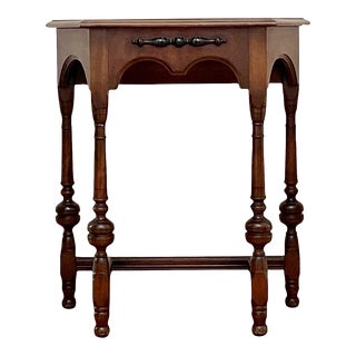 Mid 20th Century Vintage Hall Stand Console Table With Turned Legs For Sale