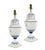 Art Deco A Pair of Vintage Blue and White Metal Trophy Table Lamps. For Sale - Image 3 of 9