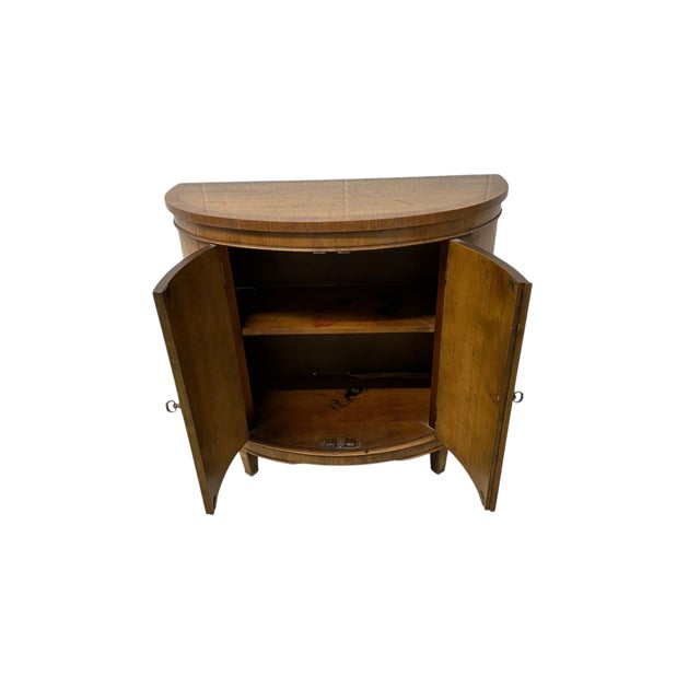 Henredon Mid 20th Century Demi-Lune Cabinet For Sale - Image 4 of 5