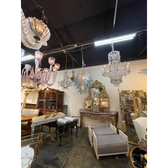 Modern Murano Glass Aqua Blue Waterfall Chandelier For Sale In Dallas - Image 6 of 7