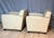 Animal Skin Pair of A. Rudin Cream Leather Club Chairs For Sale - Image 7 of 10
