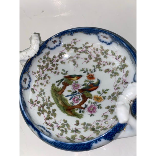 Ceramic 19th Century French Sèvres Style Porcelain Centerpiece Bowl With Handles For Sale - Image 7 of 12