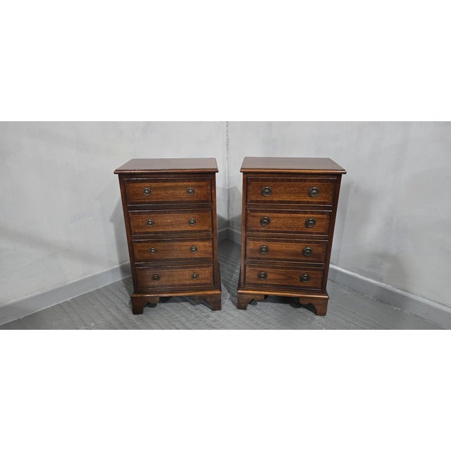 Hollywood Regency Regency Mahogany Chests of Drawers, 1930, Set of 2 For Sale - Image 3 of 9