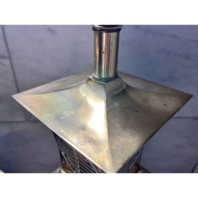 Late 20th Century Chinoiserie Brass Table Lamps - a Pair For Sale - Image 18 of 18