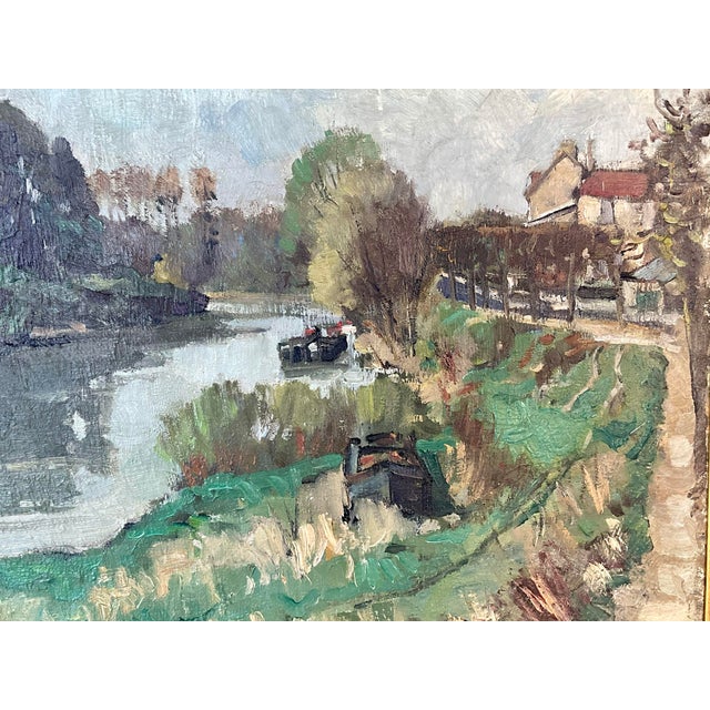 Constantin Kluge (French, 1912-2003) "La Marne À Gournay" Painting For Sale - Image 11 of 11