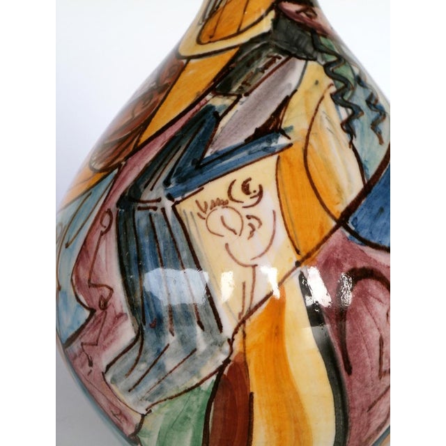Modern Vintage Modern Italian Art Ceramic Pottery Vase, 1960s For Sale - Image 3 of 8