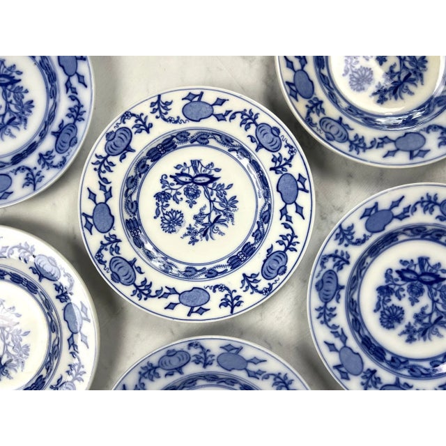 Bring early 20th-century Italian charm to your table with this rare, matching set of 6 vintage flat dinner/luncheon plates...