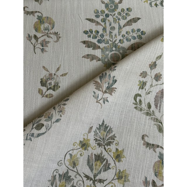 2020s Lewis & Wood Sicilia Fabric Linen Blend in 3 Yards Color Fresco For Sale - Image 5 of 7
