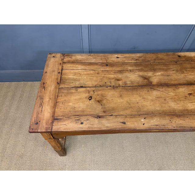 Wood 19th Century Fruitwood Refectory Farmhouse Table, 1800 For Sale - Image 7 of 18