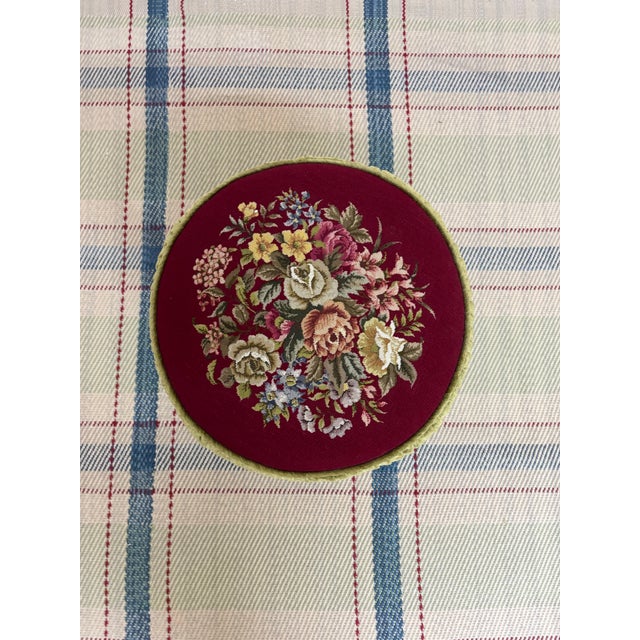 Antique Victorian Style Round Footstool For Sale - Image 4 of 9