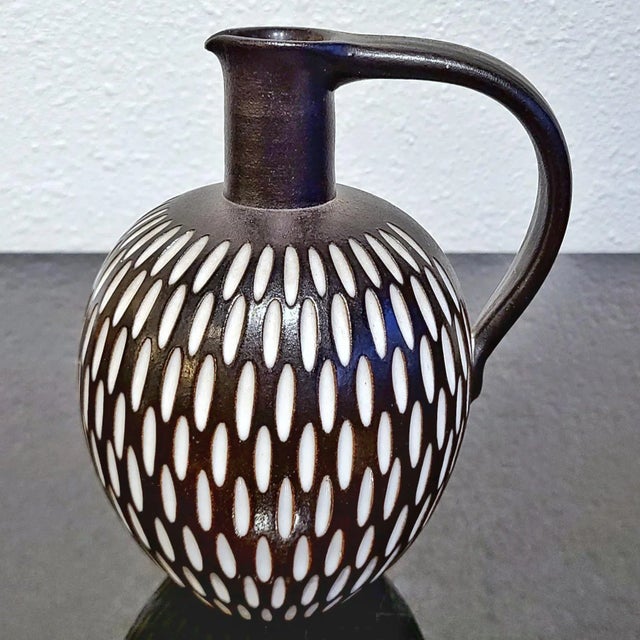 Studio Pottery Jug Vase by Wilhelm and Elly Kuch (Signed) For Sale In Austin - Image 6 of 9
