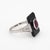 Mid 20th Century Ruby Onyx Diamond Platinum Cocktail Ring Size 4.5 For Sale - Image 4 of 6