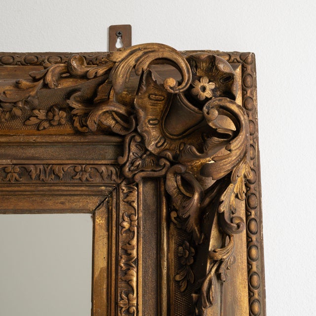 Wood 19th Century France Baroque Bronze Wood Full-length & Floor Mirrors For Sale - Image 7 of 8