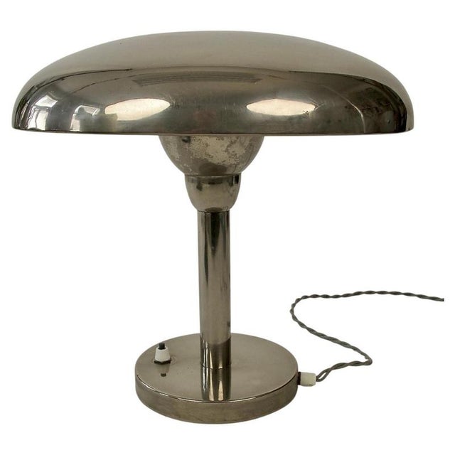 Bauhaus Desk Lamp in Chrome, Czechoslovakia, 1930s For Sale - Image 16 of 16