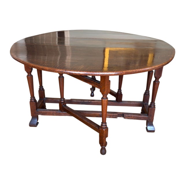 17th Century William & Mary Oak Gateleg Dining Table from Elaine Phillips Provenance, 1690 For Sale - Image 16 of 16