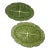 Vintage Bordallo Pinheiro Green Cabbage Serving Platters - a Pair For Sale