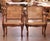 French Pair Mid-Century French Louis XV Style Walnut Caned and Leather Desk Armchairs For Sale - Image 3 of 13