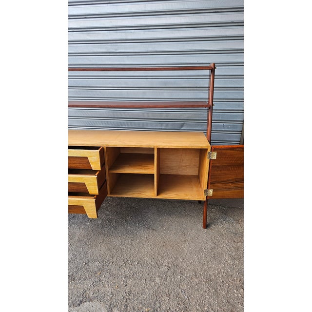 Mid-Century Walnut and Ash Highboard, 1960s For Sale - Image 6 of 11