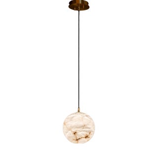 Moon 18 Pendant Lamp by United Alabaster For Sale