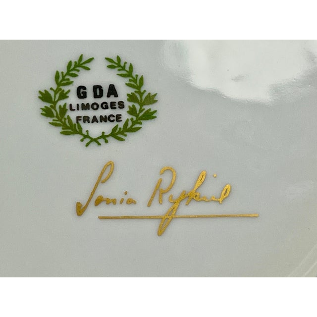 Vintage Sonia Rykiel Le Crillon Paris Porcelain Plate | Black & Gold Hotelware (19 Cm) For Sale In San Francisco - Image 6 of 12