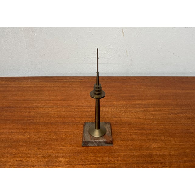 Brown Vintage Metal Hamburg Telemichel TV Tower Model, 1970s For Sale - Image 8 of 11