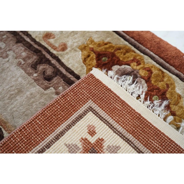 Textile Vintage Chinese Silk Rug 2'3'' X 4'7'' For Sale - Image 7 of 9