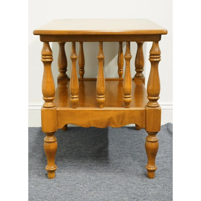 Ethan Allen Heirloom Nutmeg Maple Colonial Early American 27" Tiered Accent End Table 10-8554 For Sale In Kansas City - Image 6 of 9