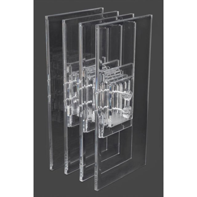 Mid-Century Modern Mid-Century Modern Style Lucite Console Base For Sale - Image 3 of 5