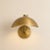 Adjustable Arm Wall Light, Bedroom Reading Light, Handcrafted Solid Brass Wall Sconce With Curved Arm and Wide Dome Shade For Sale - Image 4 of 9