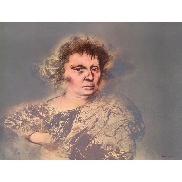 Portrait Xiii from Galeria De Arte Misrachi Portfolio, Rafael Coronel Offset Lithograph, Signed in the Plate For Sale