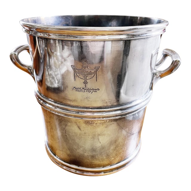 Vintage Silver Champagne Bucket From Hotel Muehlebach in Kansas City For Sale