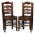 Set of Four Early 19th Century Lancashire English Ash Ladderback Dining Chairs For Sale