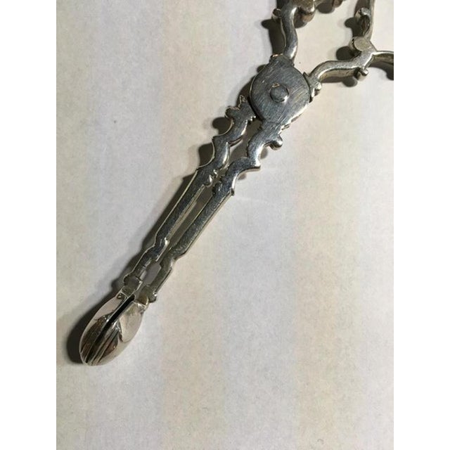 18th Century Regency Sterling Silver Sugar Nips with Frames, London, 1750, Set of 2 For Sale - Image 13 of 18