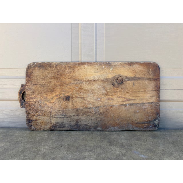 Brown Late 19th Century French Primitive Wooden Bread Board With Original Patina For Sale - Image 8 of 10