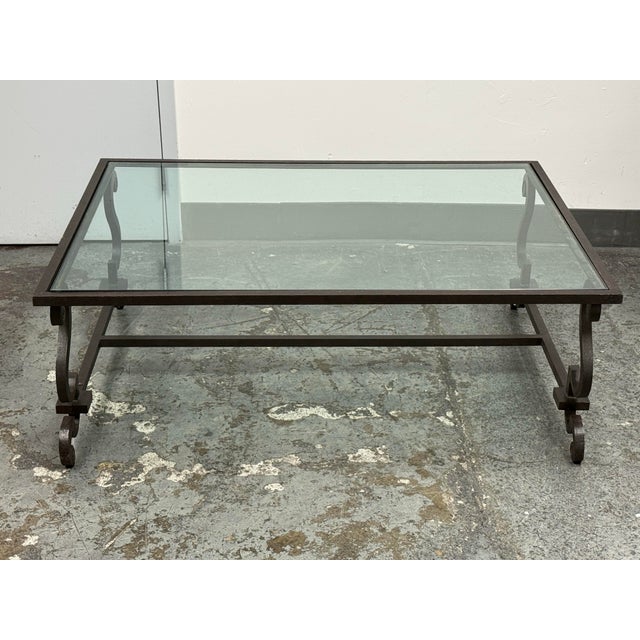 Ralph Lauren Home Alpine Lodge Collection Glass Coffee Table For Sale In San Francisco - Image 6 of 12