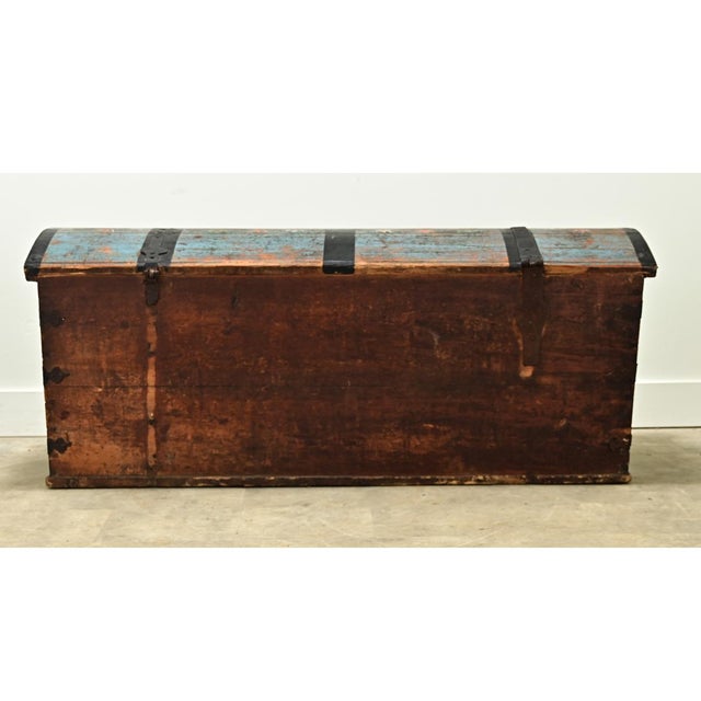Swedish 19th Century Painted Pine Marriage Trunk For Sale - Image 12 of 12