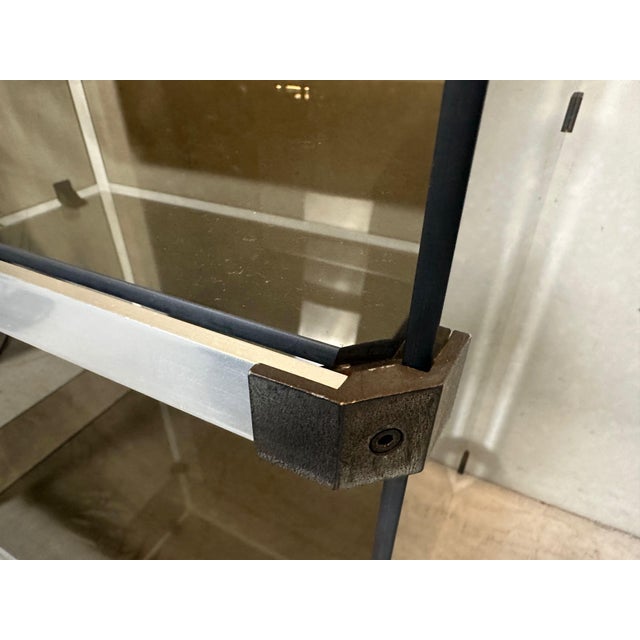 Brown Vintage Hifi Unit in Smoked Glass, 1970s For Sale - Image 8 of 10