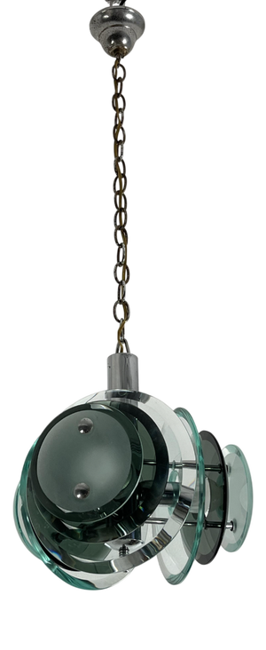 Mid-Century Modern Chandelier in the style of Fontana Arte, 1960s