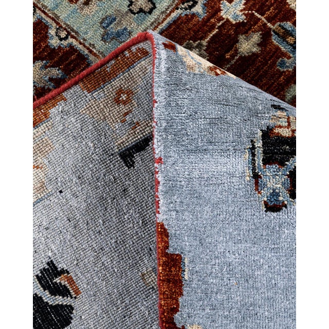 Ikat, One-of-a-Kind Hand-Knotted Area Rug - Red, 8' 0" x 10' 4" For Sale In New York - Image 6 of 8