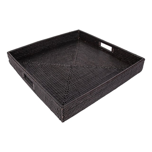 Artifacts Rattan Square Tray For Sale