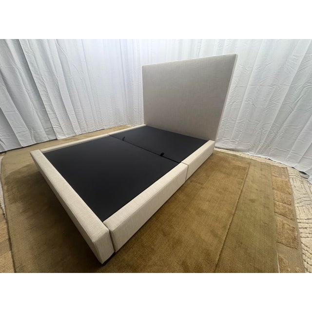 RH Restoration Hardware Custom Special Order Modena Fabric Panel Storage Bed – Queen Perennials® Performance Textured...