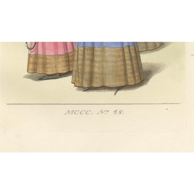 Mercuri, Medieval Women Costume Plate, Hand-Colored Print, 1845 For Sale - Image 6 of 9