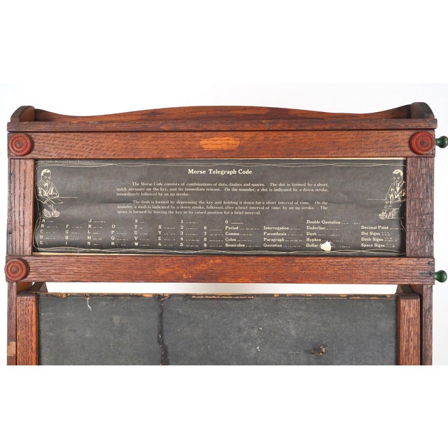 1920s Antique Litho Plate Educational Scroll Blackboard For Sale - Image 13 of 14