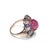 Bochic "Capri" Ruby, Tanzanite & White Topaz Cocktail Ring In 18K Gold & Silver For Sale - Image 10 of 12